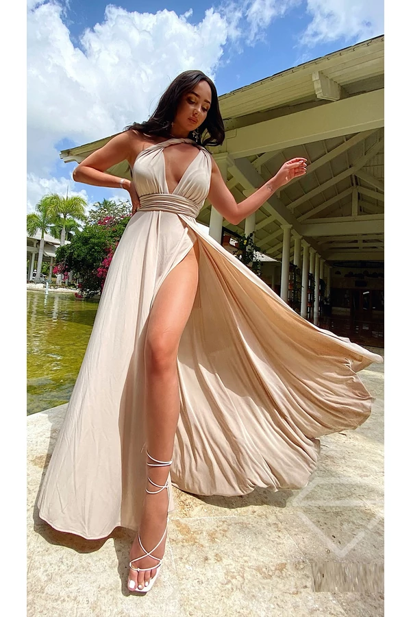 Bézs infinity maxi ruha