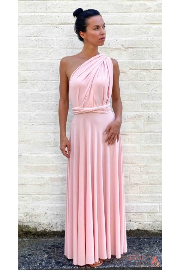 Rózsaszín infinity maxi ruha