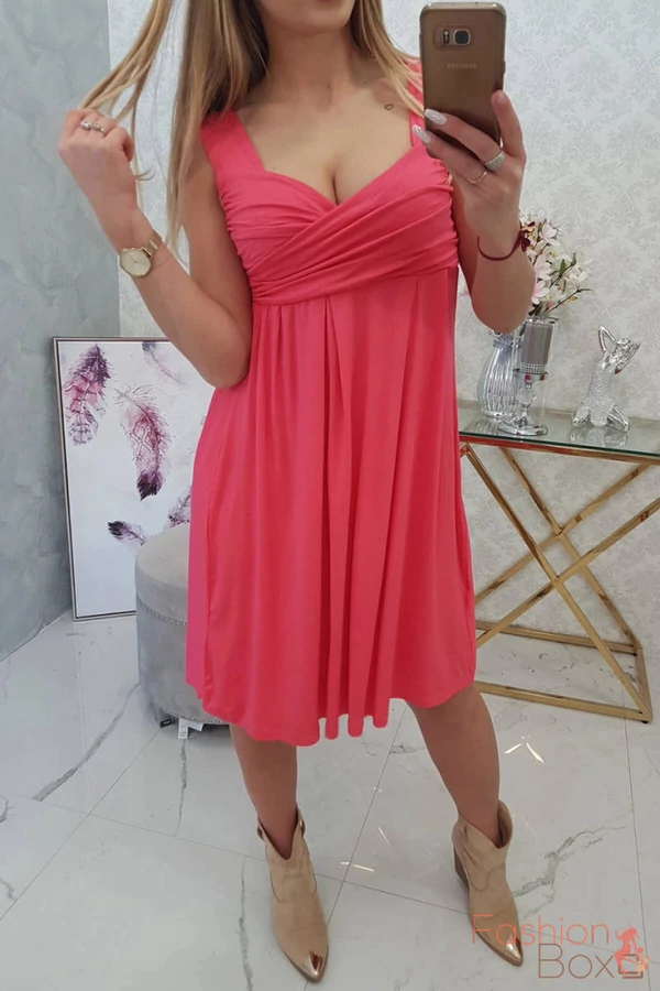 Plus size ujjatlan pink lenge (kismama) ruha