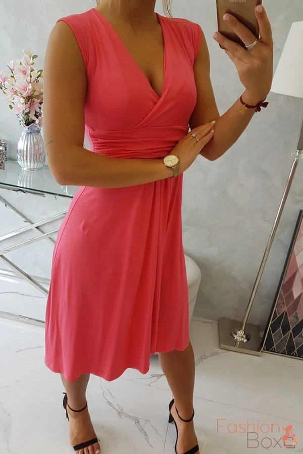 Plus size ujjatlan pink lenge (kismama) ruha